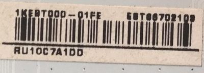 MAIN PARA SMART TV LG 4K RESOLUCION ( 3840x2160 ) UHD / NUMERO DE PARTE EBT66702103 / EAX69509604 (1.0) / RU10C7ADD / 1KEBT000-01FE / PANEL AC550AQY APA1 / MODELO OLED55A1PUA / OLED55A1AUA.DUSQLJR - Imagen 3